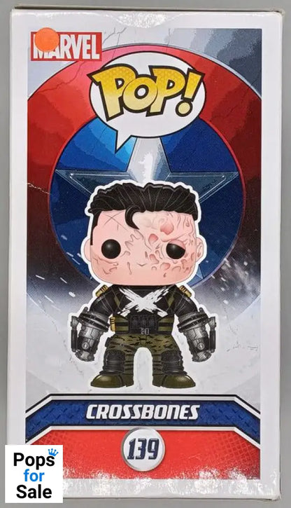 #139 Crossbones (Unmasked) Marvel Captain America Box Damaged Funko POP - PopsforSale.co.uk