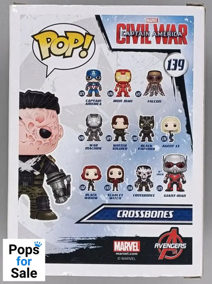 #139 Crossbones (Unmasked) Marvel Captain America Box Damaged Funko POP