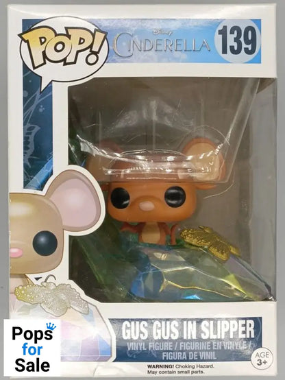 #139 Gus Gus in Slipper - Disney Cinderella Box Damaged Funko POP - PopsforSale.co.uk