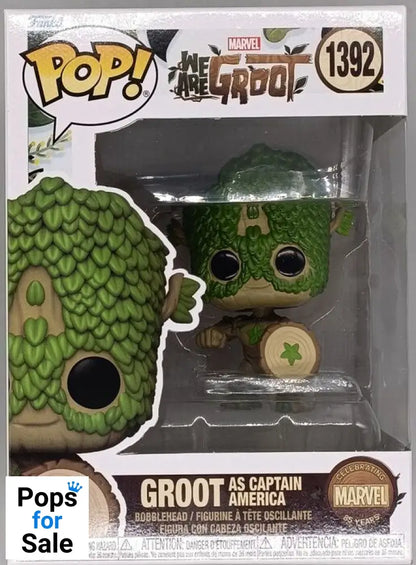 1392 Groot as Captain America - Marvel We Are Groot Funko POP - Brand New - ON DEMAND