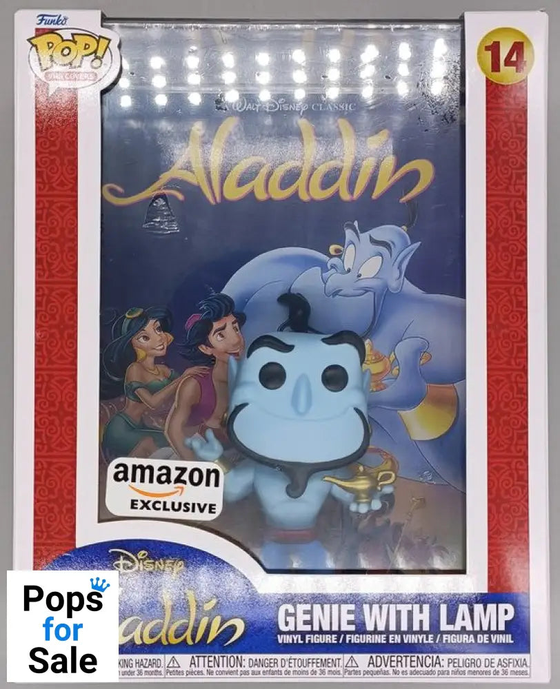 #14 Genie (with Lamp) VHS Covers Disney Aladdin Funko POP - PopsforSale.co.uk