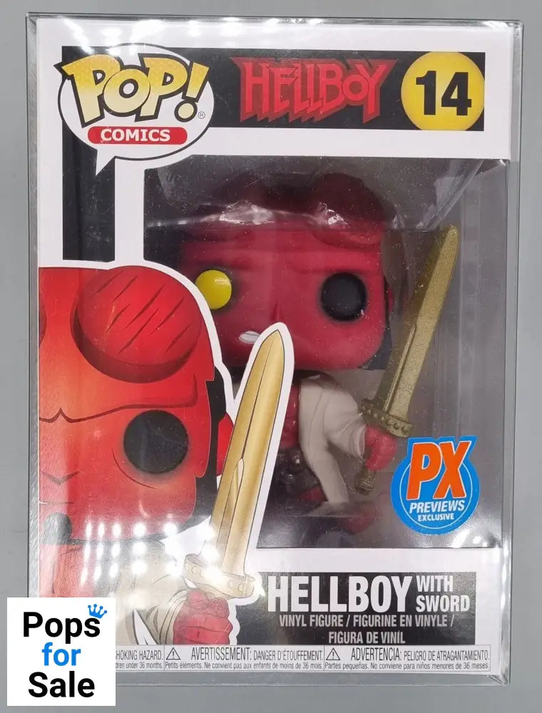 #14 Hellboy (with Sword) - Pop Comics - Hellboy Exclusive Funko POP