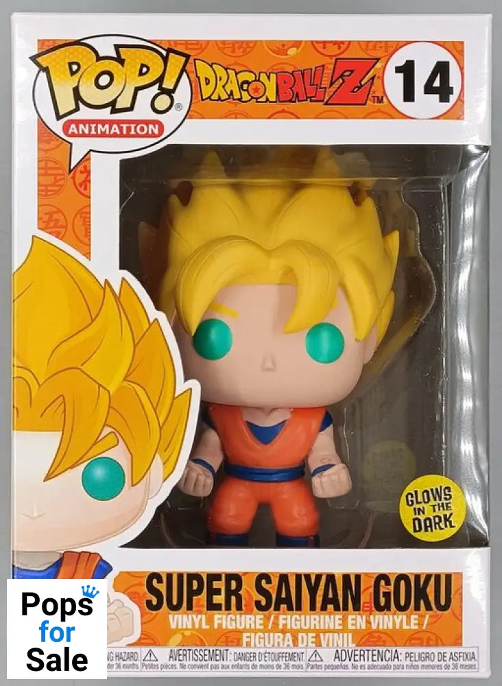 #14 Super Saiyan Goku - Glow - Dragon Ball Z Funko POP - PopsforSale.co.uk