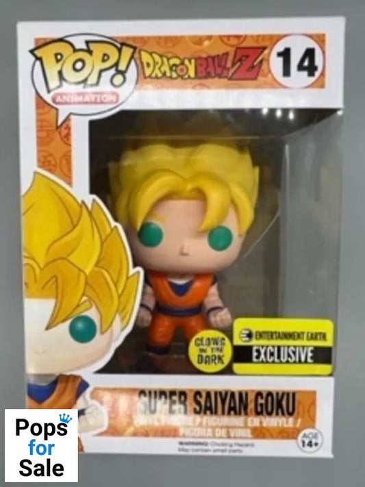 14 Super Saiyan Goku - Glow - Dragon Ball Z - Funko POP - Box Damaged
