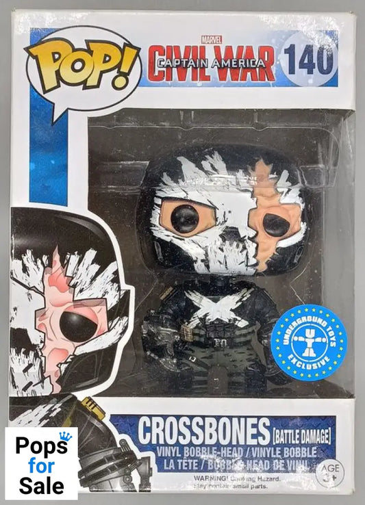 140 Crossbones (Battle Damage) Marvel Captain America Box Damaged Funko POP