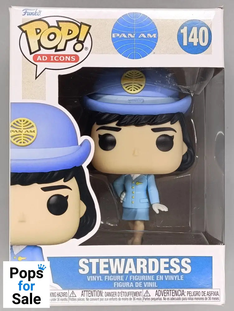 140 Stewardess - Ad Icons - Pan Am - Funko POP - Box Damaged
