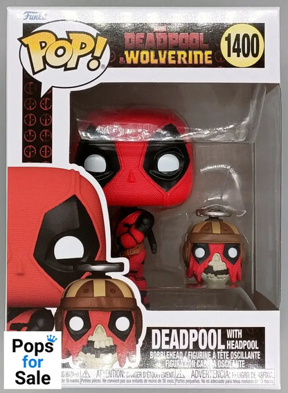 1400 Deadpool w/Headpool - Marvel Deadpool 3 Wolverine Funko POP - Brand New