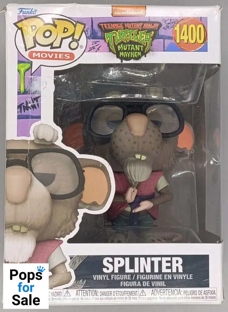 1400 Splinter - Teenage Mutant Ninja Turtles (TMNT) Funko POP - Box Damaged