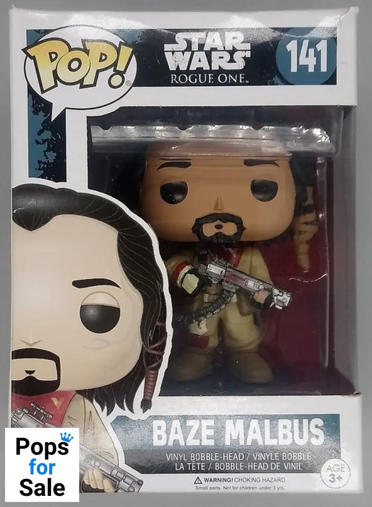 #141 Baze Malbus - Star Wars Rogue One - Box Damaged Funko POP - PopsforSale.co.uk