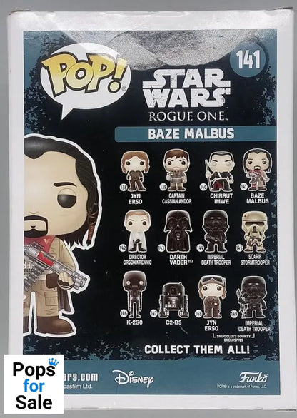 #141 Baze Malbus - Star Wars Rogue One - Box Damaged Funko POP - PopsforSale.co.uk