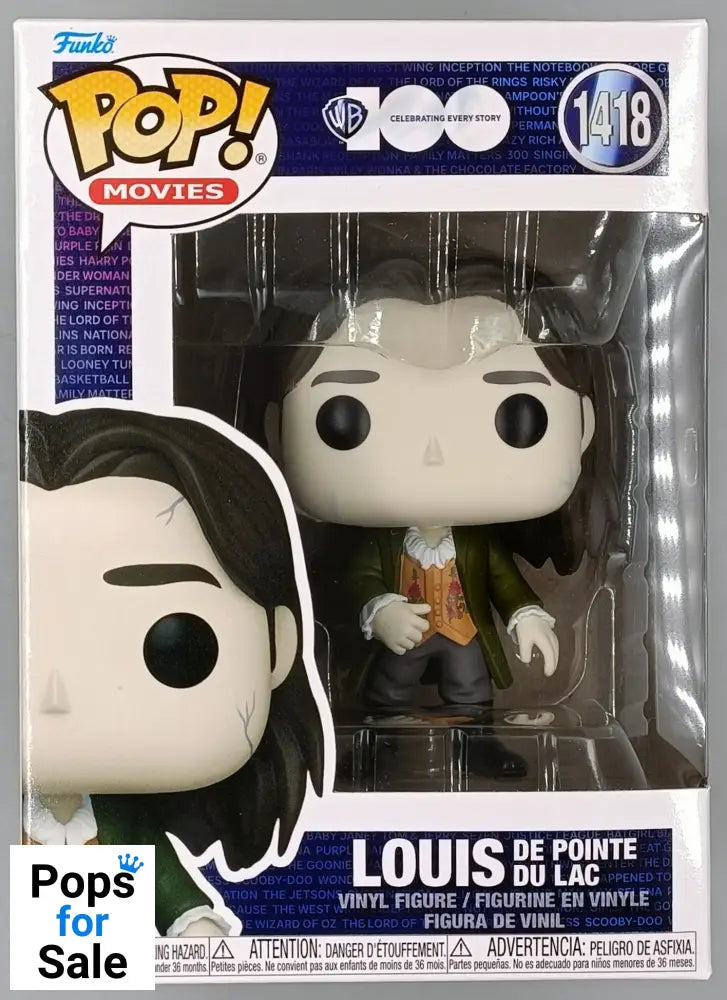 #1418 Louis de Pointe du Lac - Interview with a Vampire - Brand New Funko POP in Protector - PopsforSale.co.uk