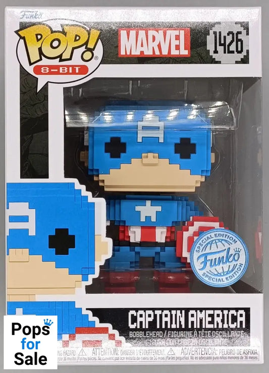 1426 Captain America (8-Bit) - Marvel Funko POP - Brand New