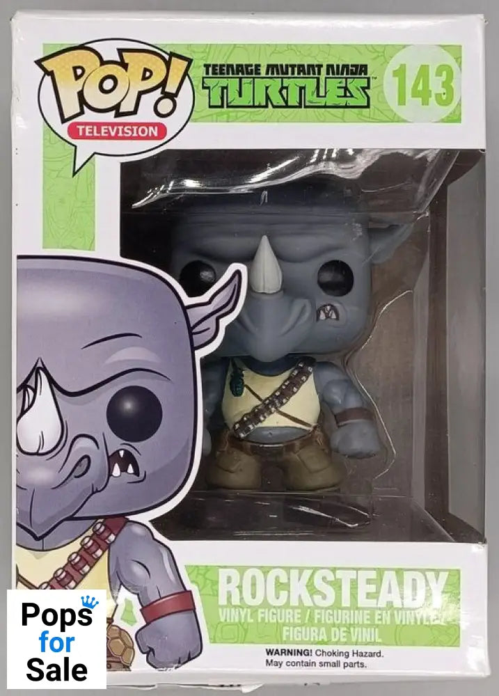 #143 Rocksteady - TMNT Teenage Mutant Ninja Turtl Box Damaged Funko POP