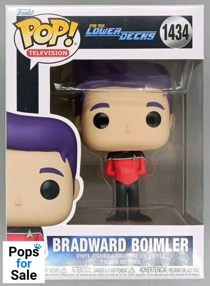 1434 Bradward Boimler - Star Trek Lower Decks - New Funko POP in Protector