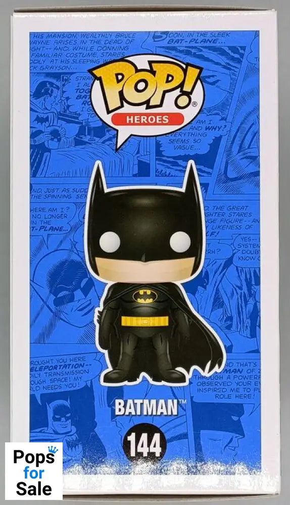 #144 Batman (Black) Chrome - DC - 2017 Con Exc Funko POP - PopsforSale.co.uk