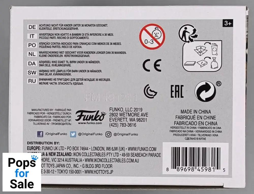 145 The Number of the Beast Eddie - Iron Maiden Funko POP - Box Damaged