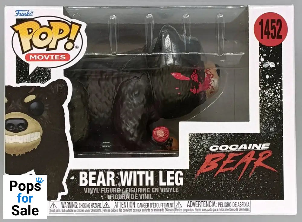 #1452 Bear with Leg - Cocaine Bear - Horror - Brand New Funko POP in Protector - PopsforSale.co.uk