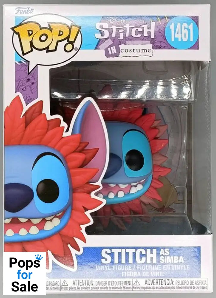 #1461 Stitch (as Simba) Disney Lilo & Stitch - Lion King Funko POP 