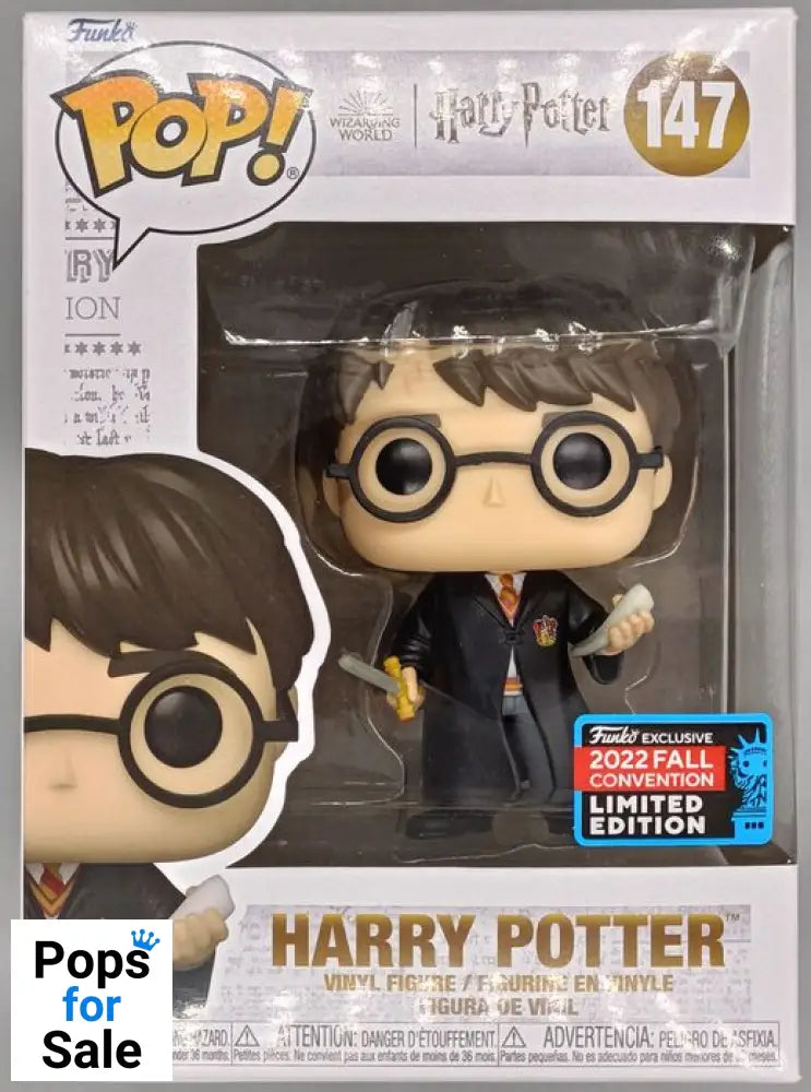 #147 Harry Potter (w/ Sword & Fang) Harry Potter 2022 Con Funko POP - PopsforSale.co.uk