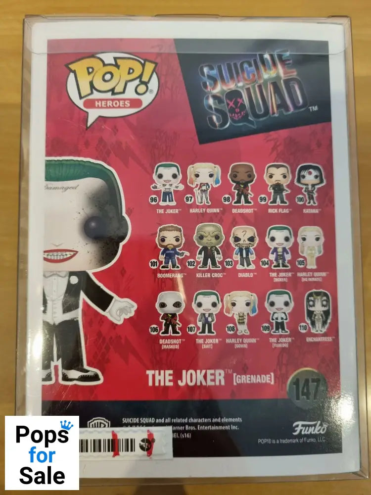 #147 The Joker (Grenade) - Suicide Squad - 2016 Con Funko POP - PopsforSale.co.uk