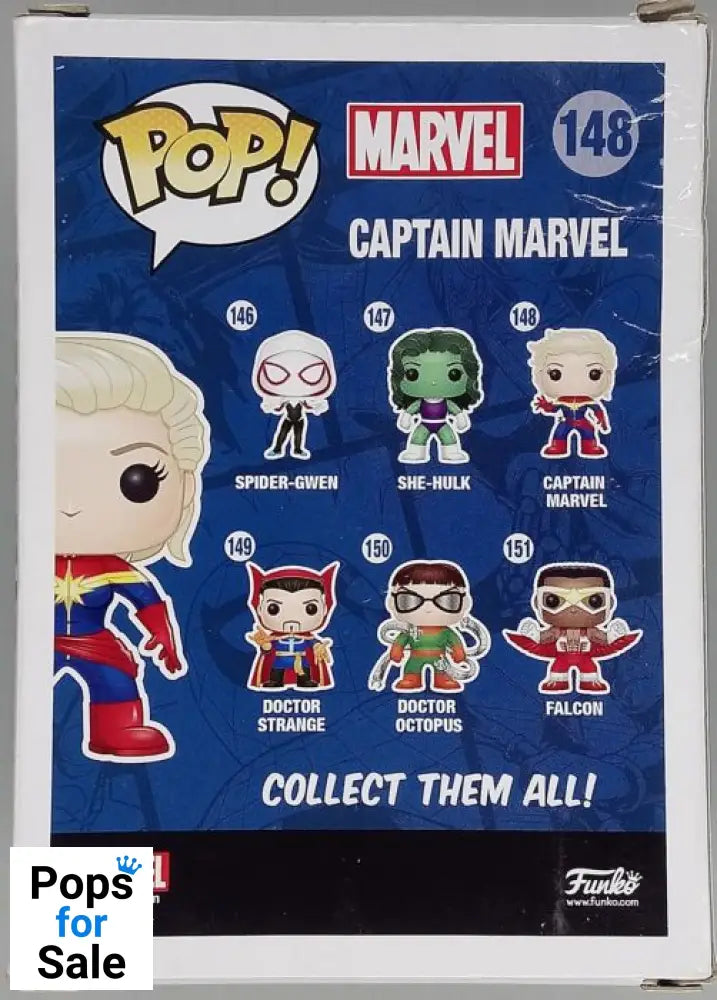 #148 Captain Marvel - Marvel - Box Damaged Funko POP - PopsforSale.co.uk