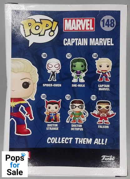 #148 Captain Marvel - Marvel - Box Damaged Funko POP - PopsforSale.co.uk