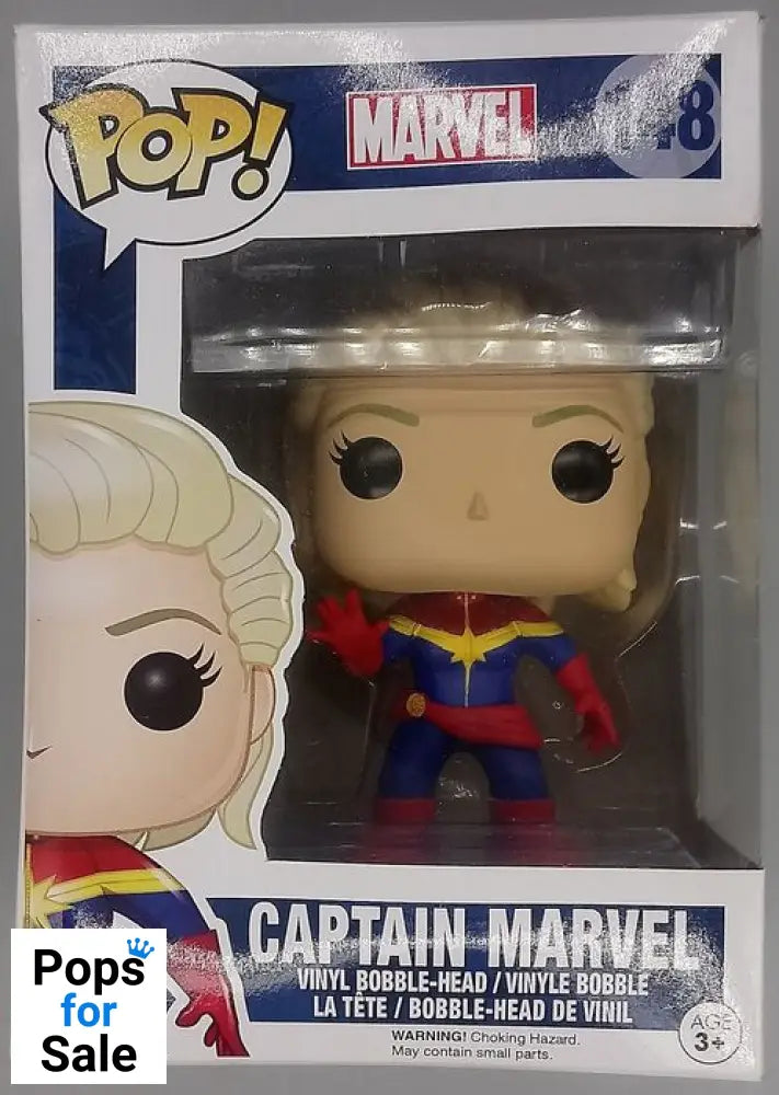 #148 Captain Marvel - Marvel - Box Damaged Funko POP - PopsforSale.co.uk