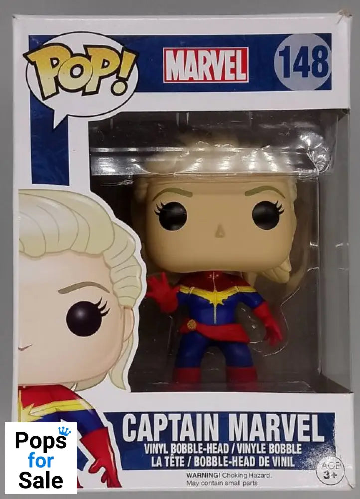 #148 Captain Marvel - Marvel - Box Damaged Funko POP - PopsforSale.co.uk