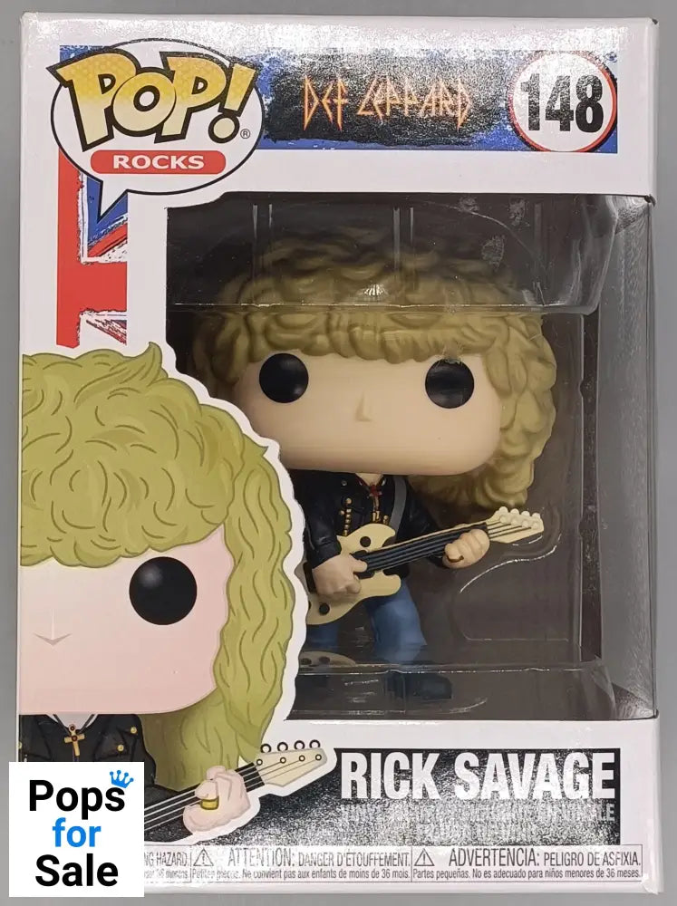 148 Rick Savage - Def Leppard - Box Damaged Funko POP