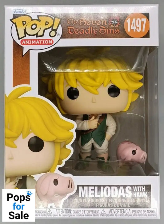 1497 Meliodas w/Hawk - The Seven Deadly Sins - Brand New Funko POP