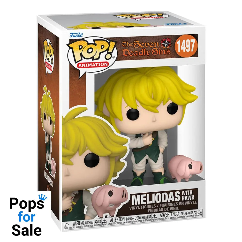 1497 Meliodas w/Hawk - The Seven Deadly Sins - Brand New Funko POP