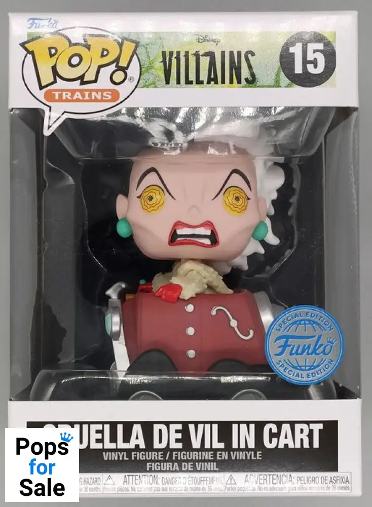 #15 Cruella De Vil in Cart - Trains Disney Villains Funko POP - PopsforSale.co.uk