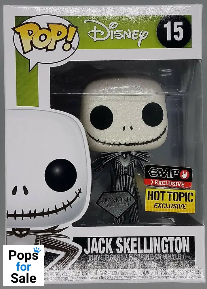 #15 Jack Skellington - Diamond Nightmare Before Christmas Funko POP - PopsforSale.co.uk