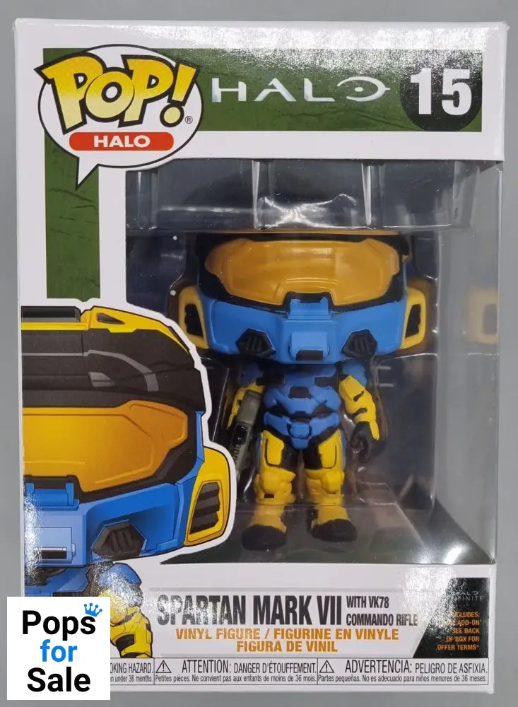 #15 Spartan Mark VII (with VK78 Rifle in Funko Deco) Halo Funko POP - PopsforSale.co.uk