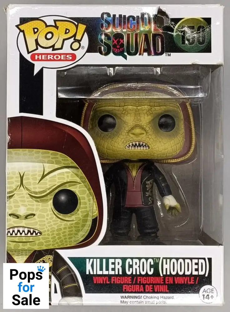 #150 Killer Croc (Hooded) - DC Suicide Squad - Box Damaged Funko POP