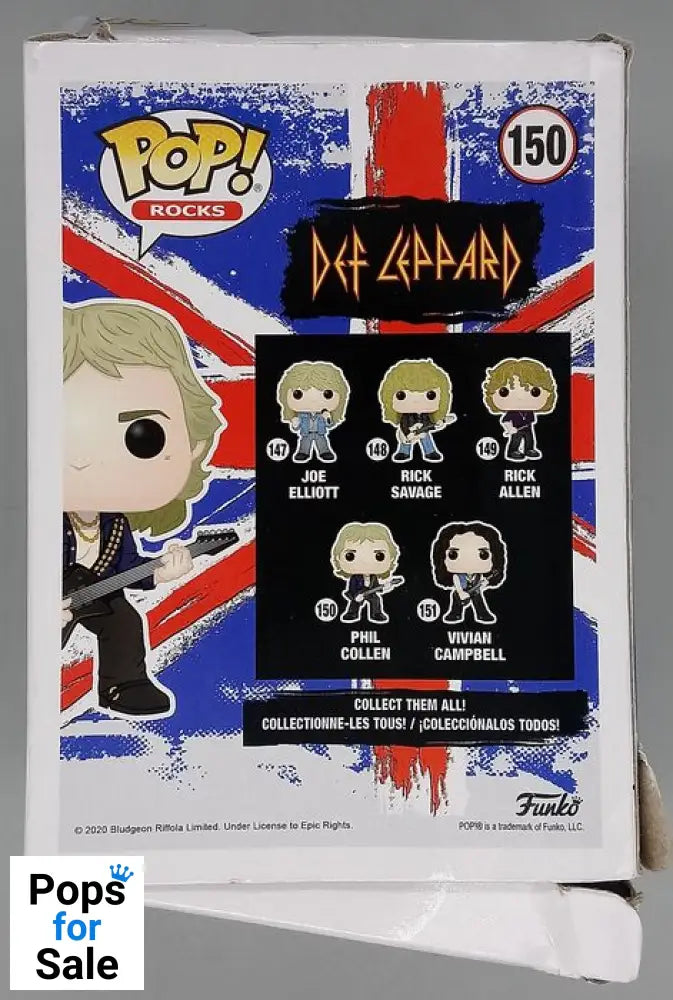 #150 Phil Collen - Def Leppard - Box Damaged Funko POP - PopsforSale.co.uk