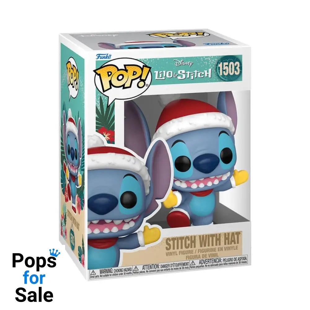 1503 Stitch With Hat - Disney Lilo & Holiday Funko Pop Preorder