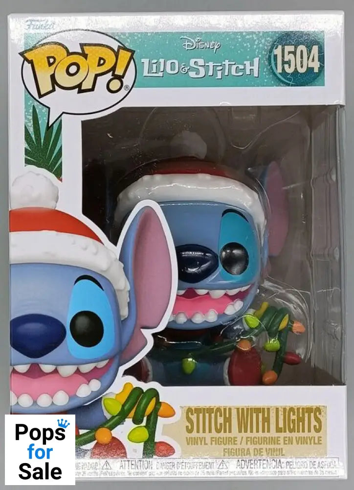 1504 Stitch with Lights - Disney Lilo & Stitch Holiday Funko POP - Brand New