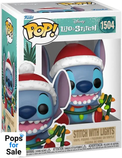 1504 Stitch with Lights - Disney Lilo & Stitch Holiday Funko POP - Brand New