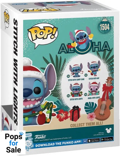 1504 Stitch with Lights - Disney Lilo & Stitch Holiday Funko POP - Brand New
