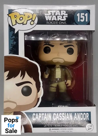 #151 Captain Cassian Andor (Brown Jacket) Star Wars R Box Damaged Funko POP - PopsforSale.co.uk