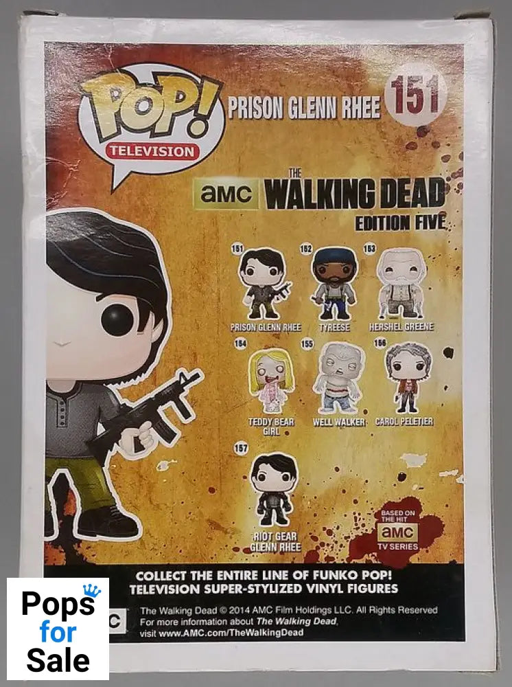 #151 Prison Glenn Rhee - The Walking Dead - Box Damaged Funko POP
