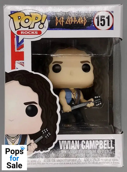 #151 Vivian Campbell - Def Leppard - Box Damaged Funko POP - PopsforSale.co.uk