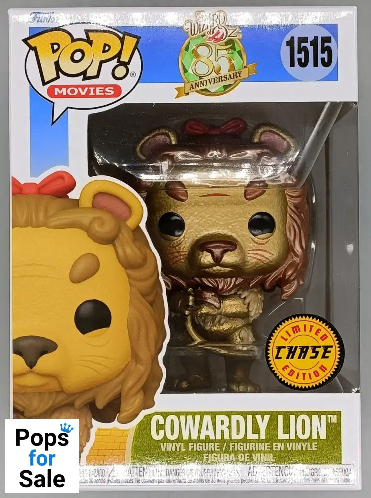 #1515 Cowardly Lion - Metallic Chase Wizard of Oz 85th Anniversary Funko POP New - PopsforSale.co.uk