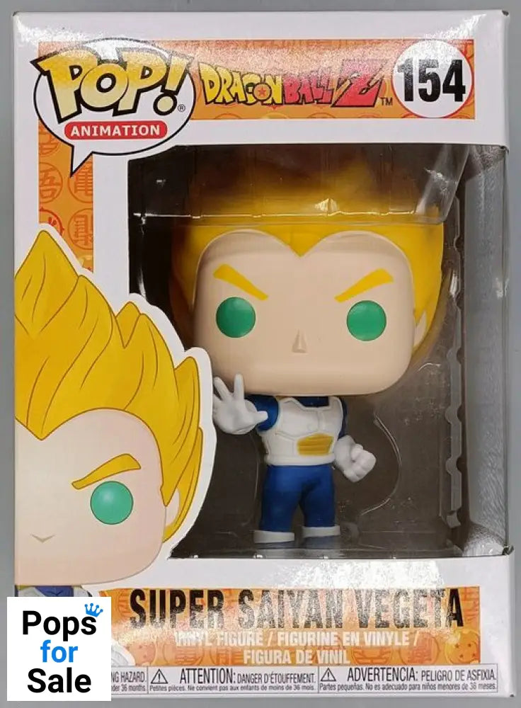 #154 Super Saiyan Vegeta - Dragon Ball Z - Box Damaged Funko POP