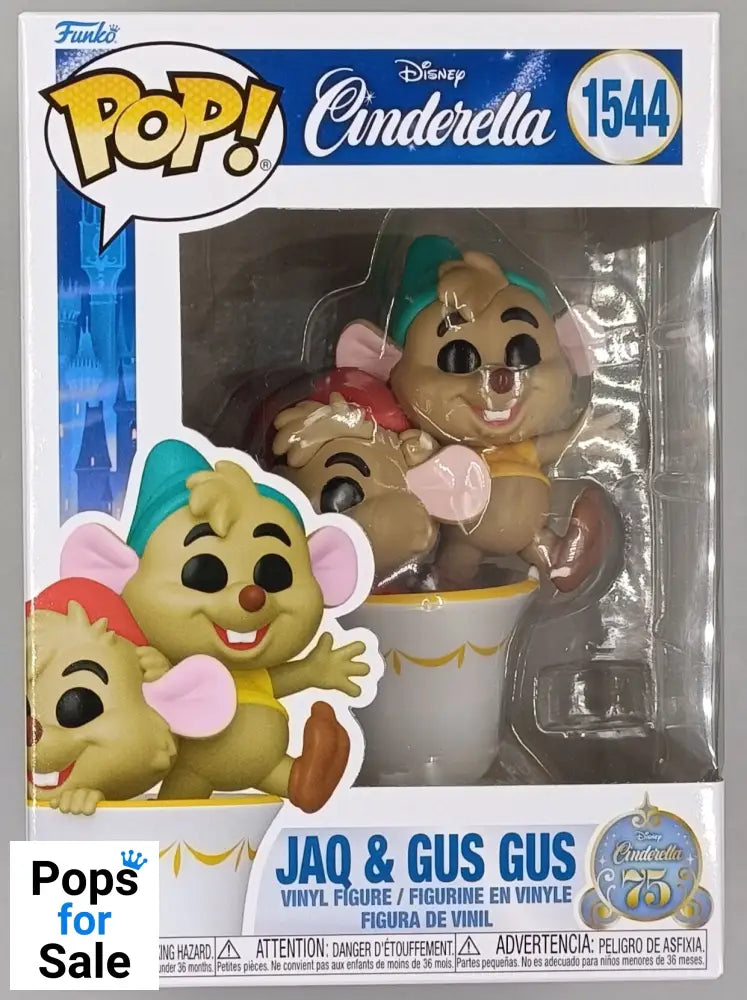 1544 Jaq & Gus Gus - Disney Cinderella 75th Anniversary Funko POP - Brand New