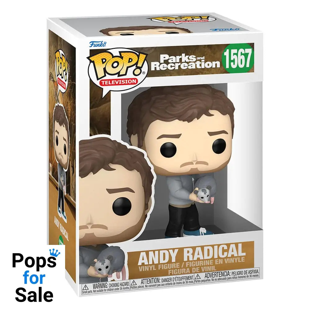 1567 Andy Radical - Parks and Recreation 15th Anniversary New Funko POP