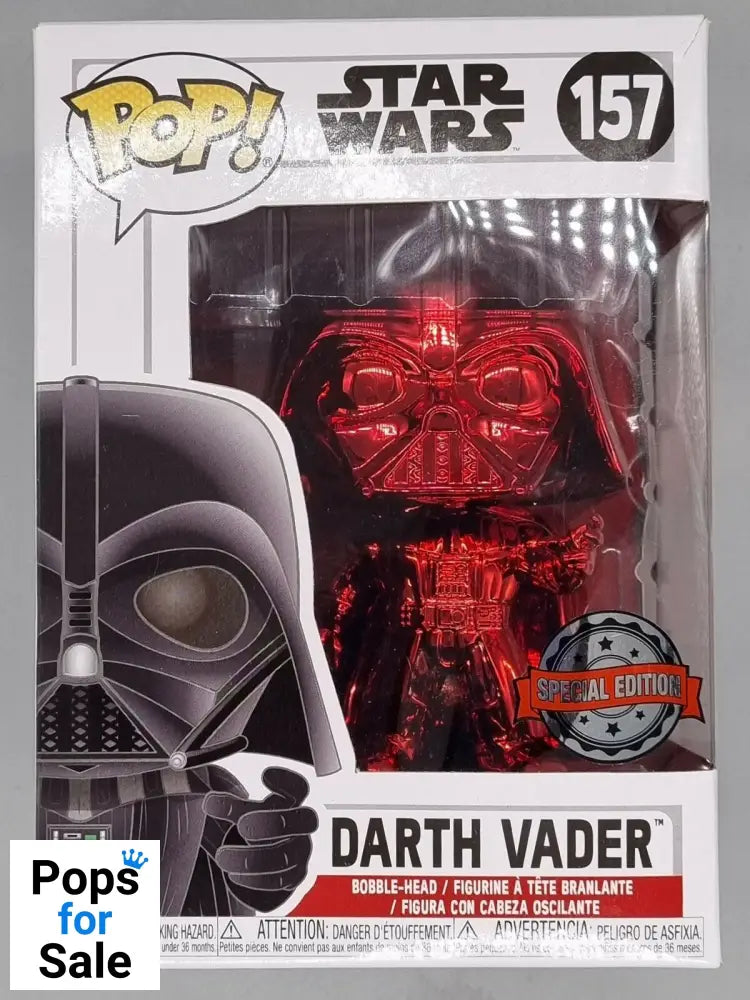 #157 Darth Vader (Force Choke- Red) - Chrome - Star Wars Funko POP