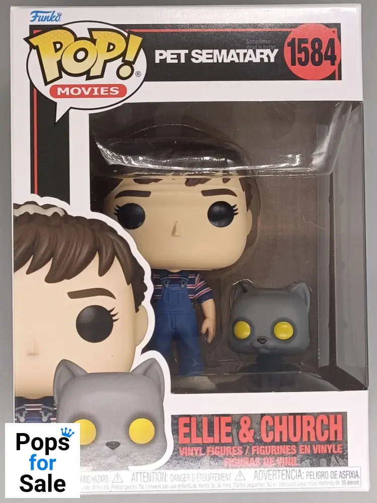 1584 Ellie & Church - Pet Sematary - Horror Funko POP - Brand New