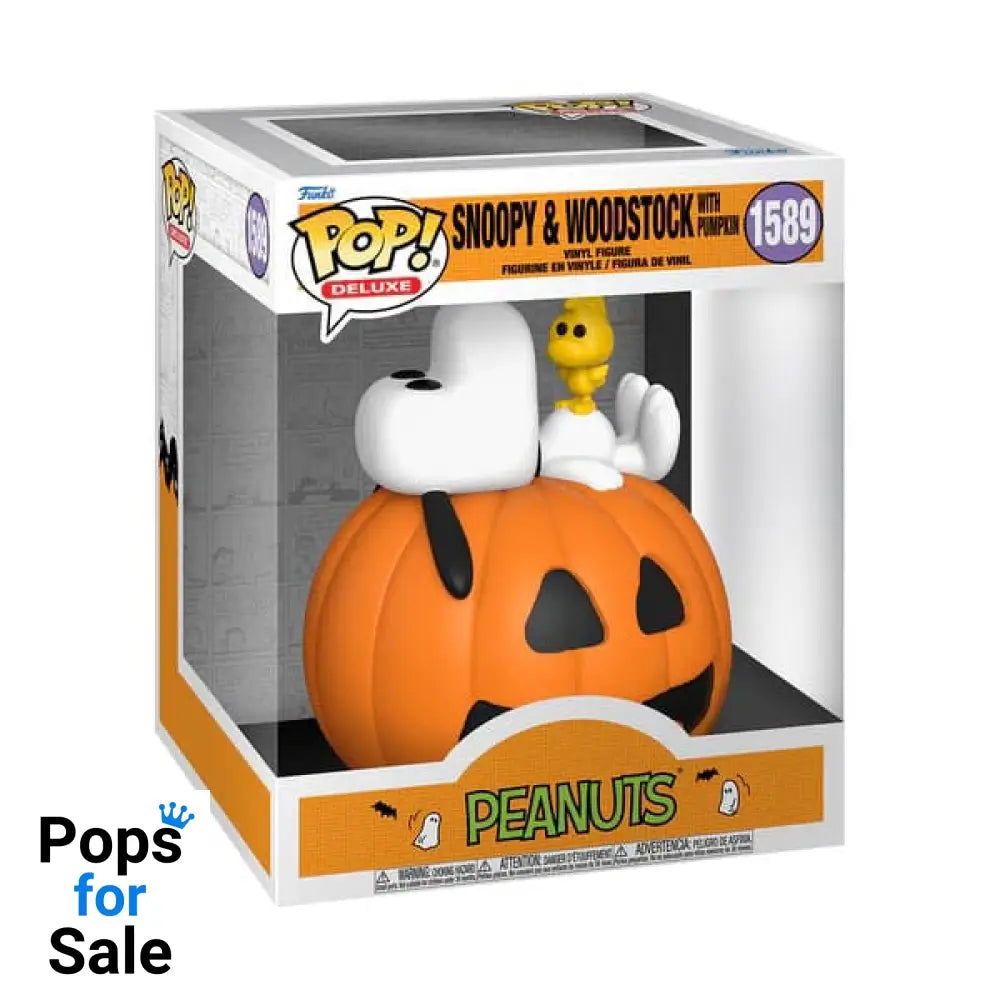 #1589 Snoopy & Woodstock w/Pumpkin Deluxe - Peanuts Funko POP Preorder - PopsforSale.co.uk